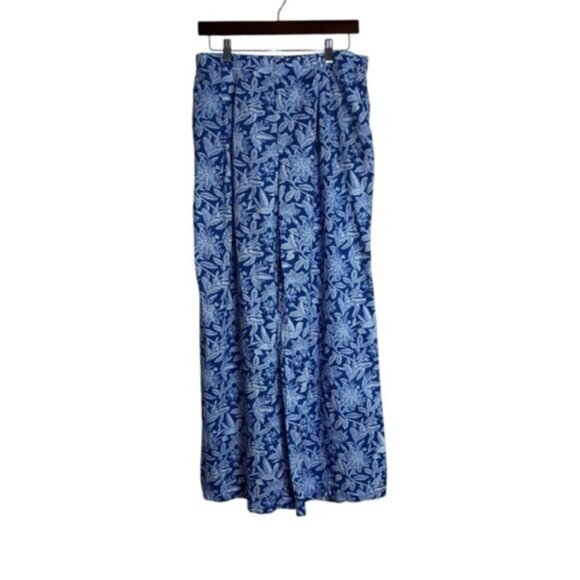 J. McLaughlin Womens Large Floral Pockets Bohemian Pants Cottagecore Lightweight - Picture 2 of 8
